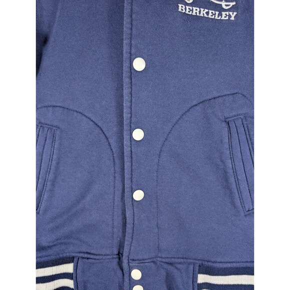 Holloway Youth Berkeley "B" Varsity Letterman Jacket Navy/Gray - Picture 4 of 14